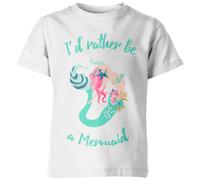 My Little Rascal I'd Rather Be A Mermaid Kids' White T-Shirt - 5-6yrs - White