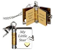 My Little Star Book Necklace for Daughter Gifts from Mom Dad Teen Girl Gifts Trendy Stuff Girls Birthday Christmas Valentines Day Gifts for Daughter in Law Adults Stocking Stuffers for Teen Girls Her