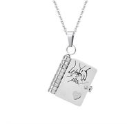 My Little Star Book Necklace - My Incredible Son Book Necklace Daughter Sons Gifts from Dad Mom Mother,Openable Necklaces of Engraved Information, A letter for My Son Jewelry of Love (style6)