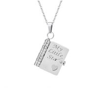 My Little Star Book Necklace - My Incredible Son Book Necklace Daughter Sons Gifts from Dad Mom Mother,Openable Necklaces of Engraved Information, A letter for My Son Jewelry of Love (style3)