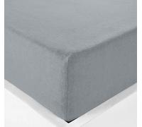 My Little World 2 Pack Brushed Cotton Plain Sheets - Grey - 120cm x 120cm - Flannelette Flat Sheets