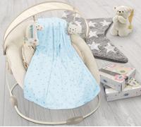 My Little World Gentle Plush Faux Fur Boxed Blanket - Machine Washable And Ideal For Sofa, Bed, Couch, 120Cm X 150Cm - Blue