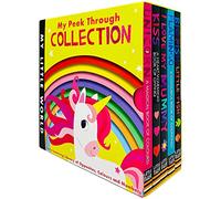 My Little World Series My Peek Through Collection 5 Books Box Set: Early Learning Library of Opposites, Colours & Numbers (Unicorn, Kiss, I Love My Mummy, Flamingo & Big Fish Little Fish)