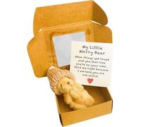 My Little Worry Bear in a Box, 2025 New Handmade Mini Plush Teddy Bear in Box,Pocket Hug Plush Toys, Mini Stuffed Worry Tiny Bear, Gifts Lover Friend Couple for Children Women (Brown)