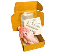 My little worry bear Mini plush teddy in box with emotional map gift for friends family children