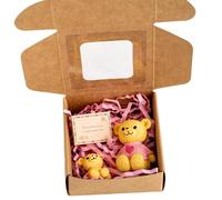 My Little Worry Bear - Teddy Bear in Box with Greeting Card | Emotional Support & Relationship Gift for Mom, Kids, and Family | for Birthdays, Christmas, and Mother's Day (Yellow)
