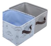 My Little Zone Baby Storage Bins - Baby Baskets For Storage (Blue Grey) 2 Pack