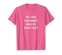 My Liver Can Handle What My Heart Can't T-Shirt, Men, Pink Heather, 3X-Large