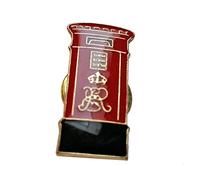 My London Souvenirs Enamel Pin Badge - Red London Post Box