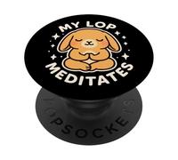 My Lop Meditates Cute Funny Rabbit Bunny PopSockets Adhesive PopGrip