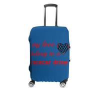 My Love Belong to A Racecar Driver Luggage Covers for Suitcase M | Funny Travel Baggage Suitcase Cover Washable Protector 19-32 Inch