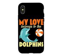 My Love Belongs To The Dolphin Sea Creature Marine Biology Case for iPhone X/XS
