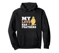 My Love Has Feathers Parakeet Lover Budgie Bird Owner Pullover Hoodie