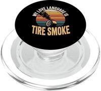 My Love Language Is Tire Smoke Drift Racing PopSockets PopGrip for MagSafe