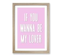 My Lover Typography Framed Print | A2 Oak Framed Wall Art | Ready to Hang | Modern Positive Affirmations Picture | Living Room Bedroom Lounge Office