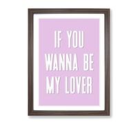 My Lover Typography Quote Framed Print | A4 Walnut Framed Wall Art | Ready to Hang | Modern Positive Affirmations Picture | Living Room Bedroom Lounge Office