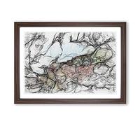My Luck in Abstract Framed Print | A2 Walnut Framed Wall Art | Ready to Hang | Abstract Fantasy Picture | Living Room Bedroom Lounge Office