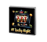 My Lucky Night Casino Gambling Brooch Pins 0.7" Metal Badge Jewelry Decor for Clothes Laple Tie Backpack Accessories
