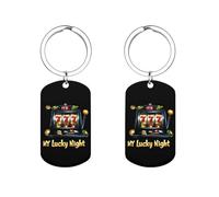 My Lucky Night Casino Gambling Keyring Keychain Metal Key Rings Pendant Personalised DIY Craft Gifts