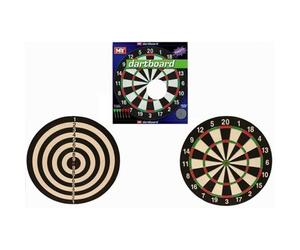 MY M.Y 17" Double Sided Dartboard Set with Darts MY Multicolor