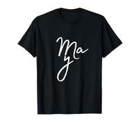 My Ma Script Aesthetic Minimalist Motherhood Design T-Shirt