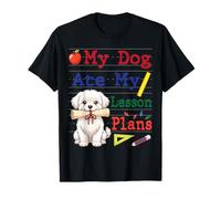 My Maltese Dog Ate My Lesson Plans Funny Dad Mom Teacher T-Shirt