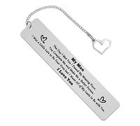My Man Gift for Him I Love You Bookmark Gifts for Boyfriend Fiance Husband Wedding Anniversary Christmas Birthday Gift Fathers Day Valentines Day Gifts for Men