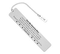 My Man Gift for Him I Love You Bookmark Gifts for Boyfriend Husband Fiance Groom Anniversary Wedding Christmas Birthday Gifts Fathers Day Valentines Day Gifts for Men