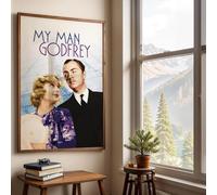 My Man Godfrey (1936) Movie Framed Poster Print Wall Art Image Home Decor Artworks Framed Poster Different Sizes and Colours