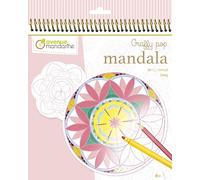 Avenue Mandarine - Ref GY027O - Graffy Pop Mandala Colouring Book - Girl Designs - Easy-to-Detach Pre-Cut Shapes, 250gsm Drawing Paper, 36 Sheets, 12 Designs, Suitable for Ages 6+