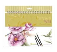 My Mandarine GY157C - A Colouring Book 20 x 25.5 cm - 24 Illustrations - Colouring for Adults - Perpetual Calendar Wild