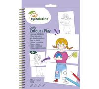 MY MANDARINE GY171C - A Graffy Colour & Play Notebook with 24 Drawings - 160g - from 4 Years - Colour & Mix - Fashion Theme - Creative Set for Children