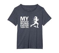My Mascara Runs Faster Than You for Running Woman T-Shirt, Women's Plus, Heather Blue, 1X
