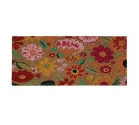 My Mat Coir Bright Blooms Insert, Perfect for Indoor and Outdoor Use, Large Welcome Mat for Front Door, Entryway and Patio 23x53cm
