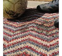 My Mat Cotton Indoor Candy Spice Zig Zag Door Mat, Pattern Washable Doormat for Hallway, Kitchen, Front Door 50X75cm