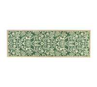 My Mat Heritage Green Runner Nylon Indoor Pattern Washable Doormat for Hallway, Kitchen, Front Door 50x150cm