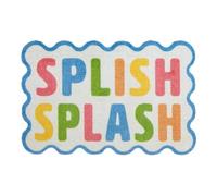 My Mat Nylon Printed Bathroom Splish Splash Bath Mat, Anti Slip, Machine-Washable, Quick-Dry Bath Foot Mat 50x75cm