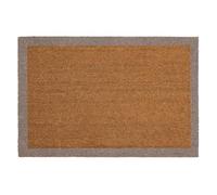 My Mat Printed Coir Border Taupe Doormat, Perfect for Indoor and Outdoor Use, Large Welcome Mat for Front Door, Entryway and Patio 60x90cm