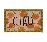 MY MAT Printed Coir Doormat, Perfect for Indoor and Outdoor Use, Large Welcome Mat for Front Door, Entryway and Patio My Mat Printed Coir Ciao Orange