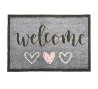 My Mat Welcome Hearts Grey Door Mat, 50x75cm