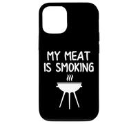 My Meat Is Smoking Funny BBQ Barbecue Smoker Grill For Dad Case for iPhone 12/12 Pro