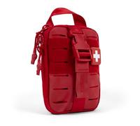 My Medic Sidekick Pro - Camping Hiking and Backpacking First Aid Kit - 70 Items with Tourniquet - HSA and FSA Eligible - Small Ifak Great for Travel or Motorcycle - Portable Emergency Kit - Red