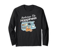 My Medicine for Happiness Called Cats Every Day, Kitten cat Long Sleeve T-Shirt