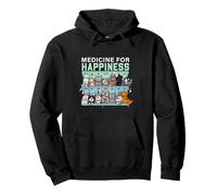 My Medicine for Happiness Is Called Cats I Cute Cat Lover Pullover Hoodie