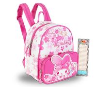 My Melody 10" Mini Backpack Set - 10" Faux Leather Purse and Bookmark Bundle, Multicolor, My Melody Mini Backpack, My Melody Mini Backpack, My Melody Backpack Mini, My Melody Backpack for Women