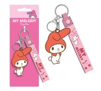My Melody (Cherry Blossom Double Keychain, Official Licensed Character Keychain, Metal Keyring Accessory, Bag Charm, Collectible Gift For Fans, Keys, Backpack, Travel Use