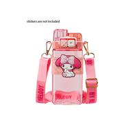 (My Melody) Kuromi 520ml Sanrio Square Water Bottle Sports Plastic Cup Childern Student