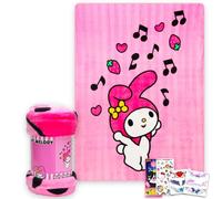 My Melody Throw Blanket Bundle - Sanrio Kids and Teens Throw, Stickers, and More for Girls, Kids | My Melody Blanket Size 46" x 60"