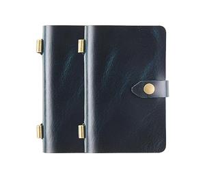 MY MEMORY handmade leather journal writing notebook-leather notebook travel journal daily,refillable leather pocket journal for women men,small leather notepad journal(2 pack/blue*2)