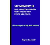 MY MEMORY IS LIKE A BROKEN COMPUTER... WON'T UPLOAD AND DELETE KEY STUCK.: THIS NOTEPAD IS MY NEW HARDRIVE